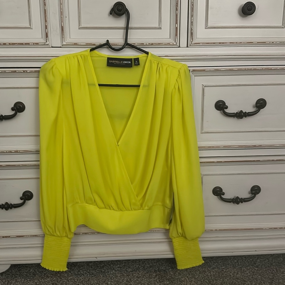 Woman’s small yellow blouse- New with Tags- brand Gabrielle Union from NY & Co